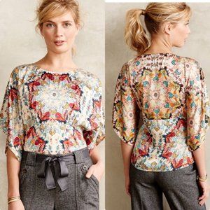 Anthropologie KAS New York Winterstar Boho Blouse